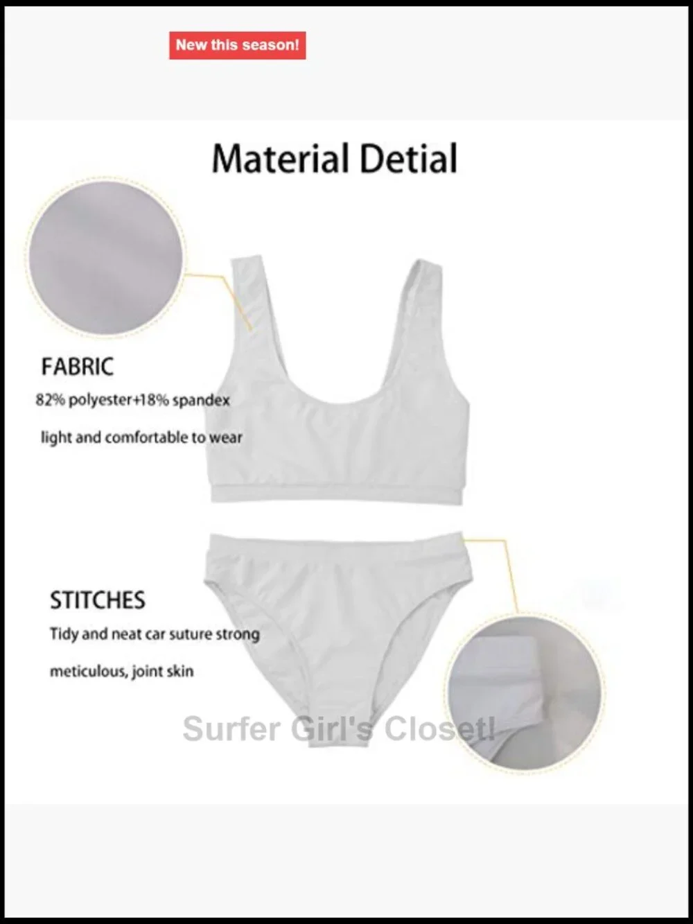 High Waisted Swimsuit Crop Top Cheeky Two Piece Bikini
